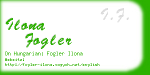 ilona fogler business card